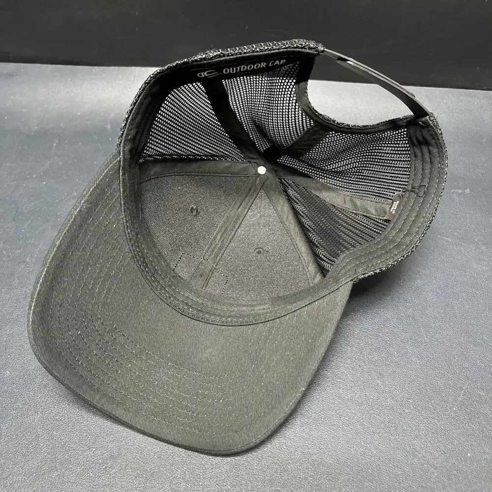 Salmon Run Fishing Lodge Alaska Mesh Back Truckers Cap Adjustable SnapBack.